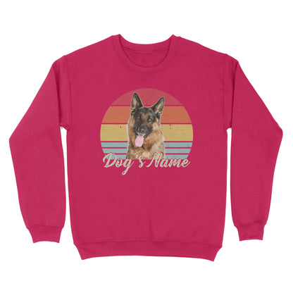 Personalized Dog Shirt with Vintage Portrait - Customize Your Dog Photo/Name Shirt in Retro Style Sweatshirt