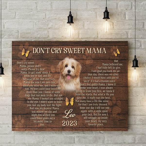 Personalized Memorial Canvas Gift For Loss Of Dog| Dog Loss Sympathy Gifts| Dog In Heaven NXM121