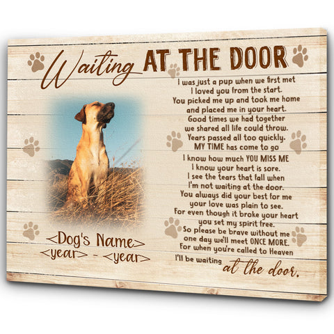 Personalized Dog Memorial Canvas Gift For Loss Of Dog| Sympathy Gifts For Loss of Dog Memorial Gift NXM305