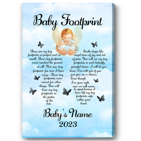 Baby Angel Memorial Canvas Gifts, Memorial Gift For Loss of Baby Loss Child Loss Infant NXM129