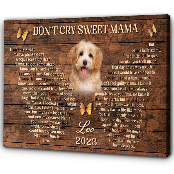 Personalized Memorial Canvas Gift For Loss Of Dog| Dog Loss Sympathy Gifts| Dog In Heaven NXM121