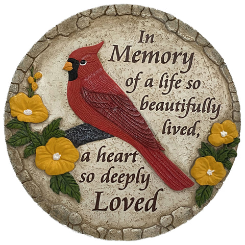 Cardinal Memorial Stones for Garden Memorial Plaque Loss of Loved Ones Sympathy Gifts TNS8