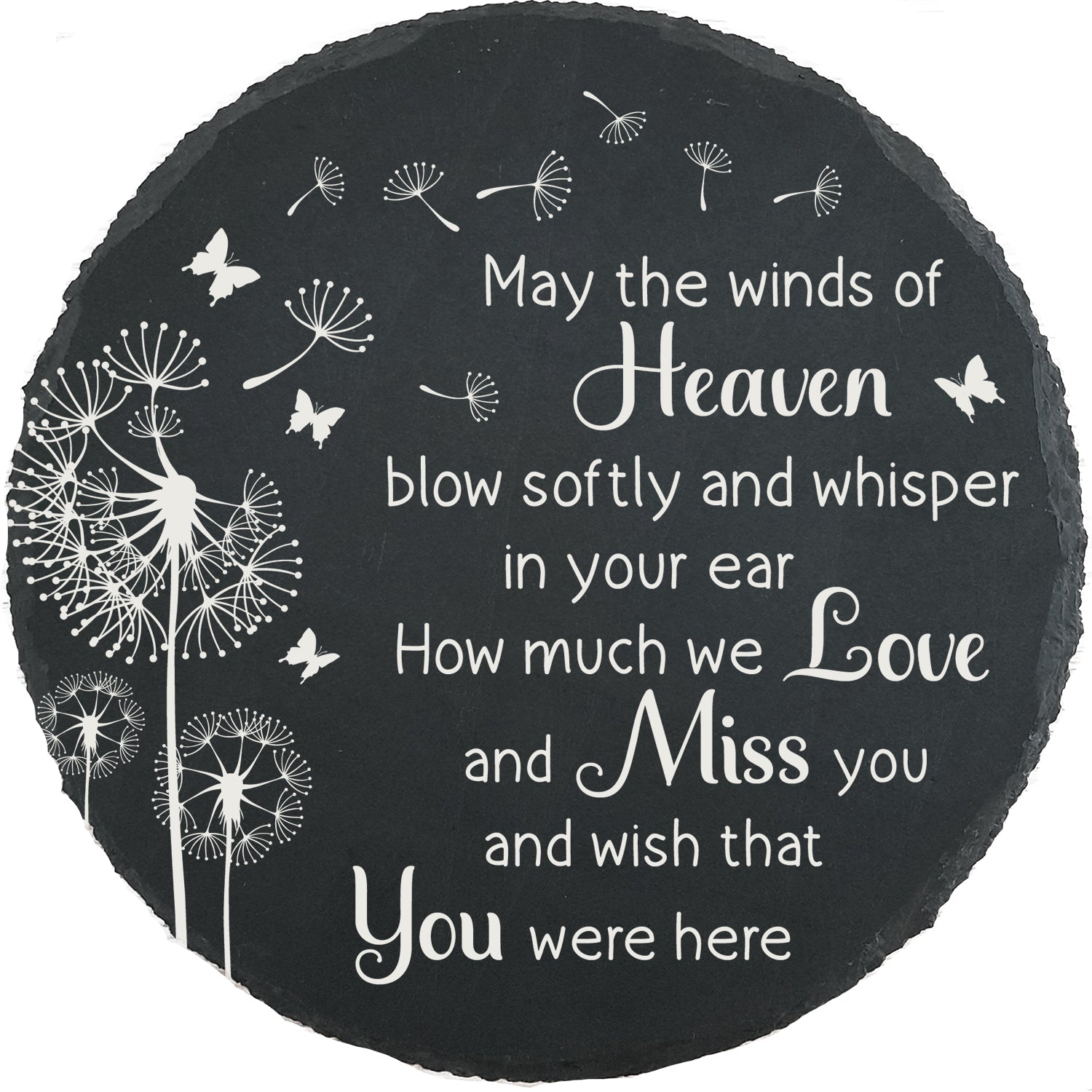 Memorial Garden Slate Stone Memorial Gifts for Loss of Loved One Memorial Plaque in Loving Memory TNA16