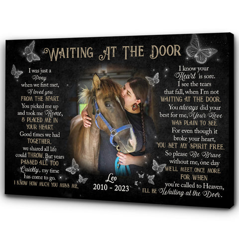 Horse Memorial Canvas Gift| Sympathy Remembrance Canvas Gifts for Loss of Horse Horse Loss Gifts NXM296