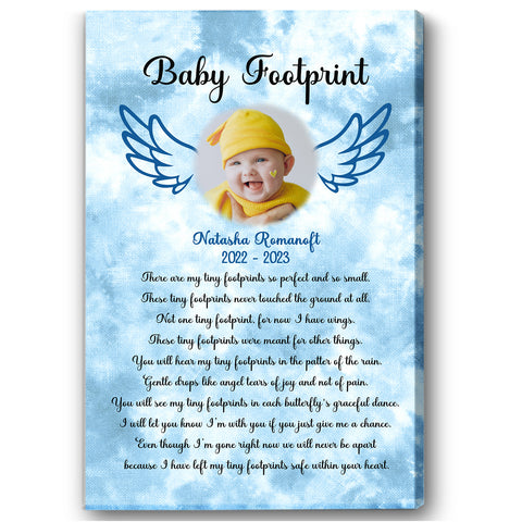Baby In Heaven Memorial Canvas Gifts, Baby Angel Gift For Loss of Baby Infant Miscarriage Gifts NXM236