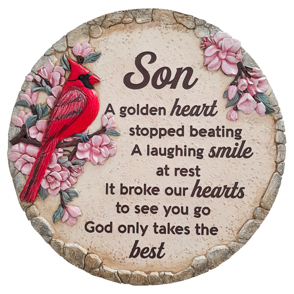 Son Memorial Garden Stone Memorial Gifts for Loss of Son in Memory of Son Stepping Stone TNS12