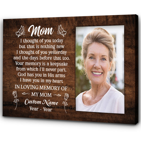 Personalized Mom Memorial Gifts For Loss, I Thought Of You Sympathy Gifts for Loss of Mother In Memory NXM499