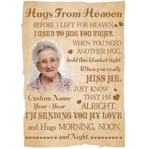 Custom Memorial Blanket, Remembrance Gift For Loss Of Dad Mom Son Brother Sympathy Gift MM12