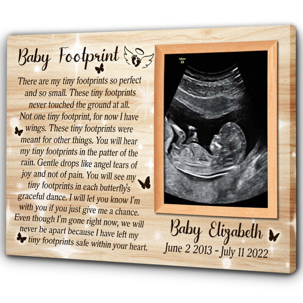 Personalized Memorial Canvas For Loss Baby| Baby Memorial Gift| Memory Gift for Baby in Heaven| NXM83