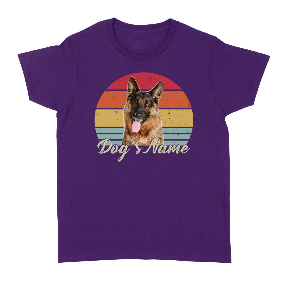 Personalized Dog Shirt with Vintage Portrait - Customize Your Dog Photo/Name Shirt in Retro Style Women's T-shirt