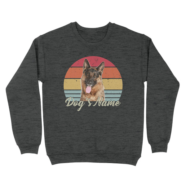 Personalized Dog Shirt with Vintage Portrait - Customize Your Dog Photo/Name Shirt in Retro Style Sweatshirt