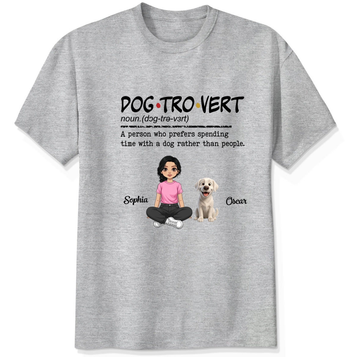 Funny Dogtrovert prefers spending time with Dogs Custom Shirt FSDM4