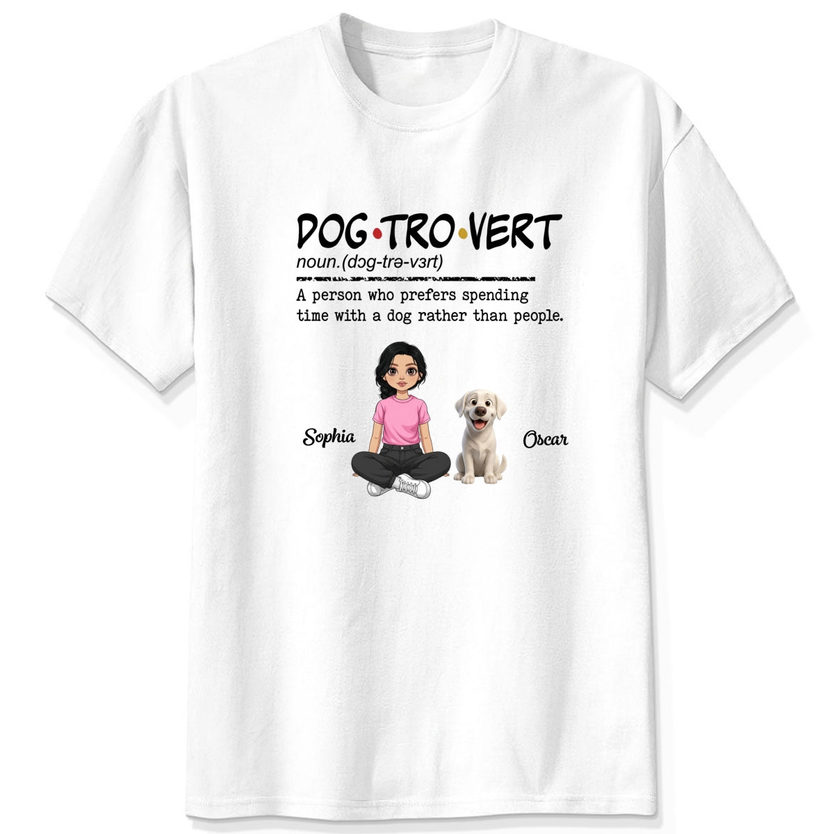 Funny Dogtrovert prefers spending time with Dogs Custom Shirt FSDM4