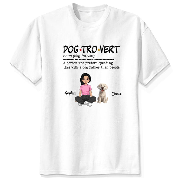 Funny Dogtrovert prefers spending time with Dogs Custom Shirt FSDM4