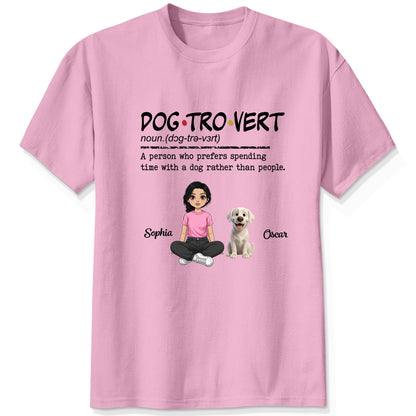 Funny Dogtrovert prefers spending time with Dogs Custom Shirt FSDM4