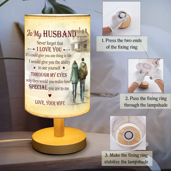 Husband Table Lamp Gifts for Husband from Wife, Husband Birthday Gift, Anniversary gift for Husband TNT9