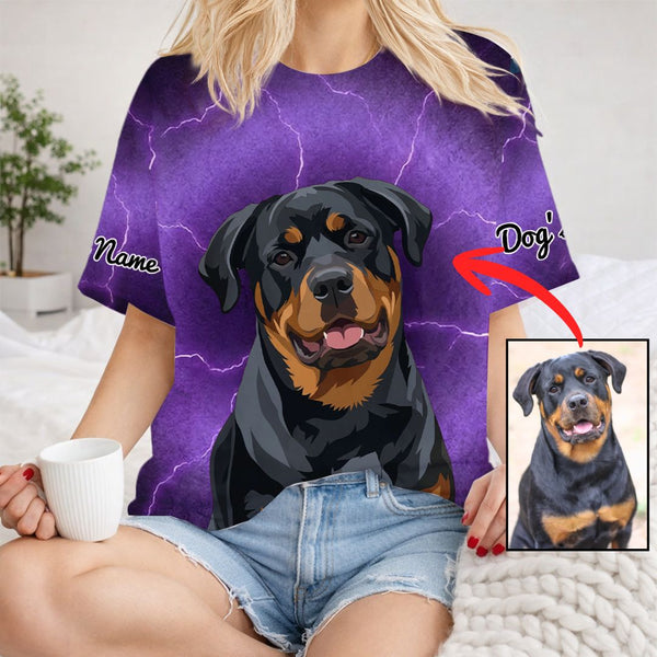 Custom Dog Portrait Shirt – Personalized Dog Photo Art FSD4790