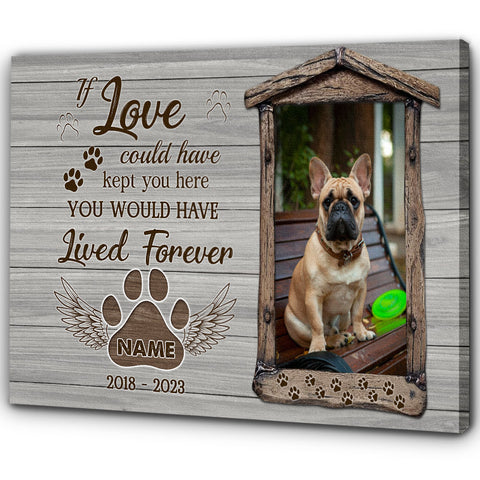 Personalized Memorial Dog Canvas Memorial Gifts For Loss of Dog Pet If Love Could Have Saved You NXM384