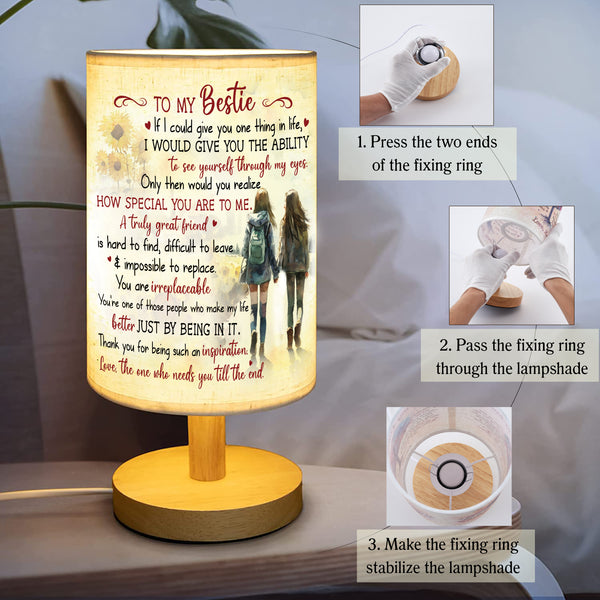 To My Bestie Table Lamp Gifts for Friends Females, Gifts for Best Friends, Friendship Gifts TNT6