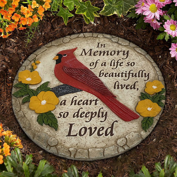 Cardinal Memorial Stones for Garden Memorial Plaque Loss of Loved Ones Sympathy Gifts TNS8