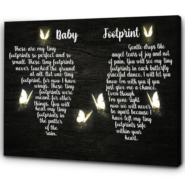 Baby Memorial Canvas| Personalized Memorial Gift For Loss of Baby Angel| Remembrance Gifts Loss of Child NXM77