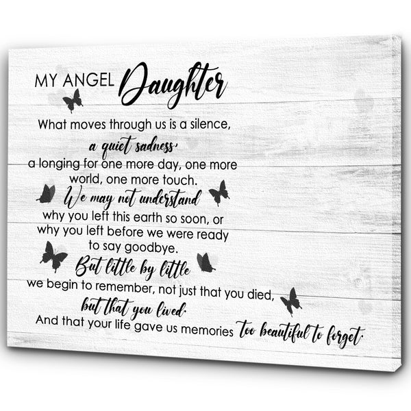 Daughter Memorial Canvas Gifts| Remembrance Gift For Loss Of Daughter| Daughter Sympathy Gift NXM465