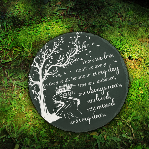 Memorial Stone Memorial Plaque Sympathy Gifts for Loss of Loved One Garden Stepping Slate Stone TNA15