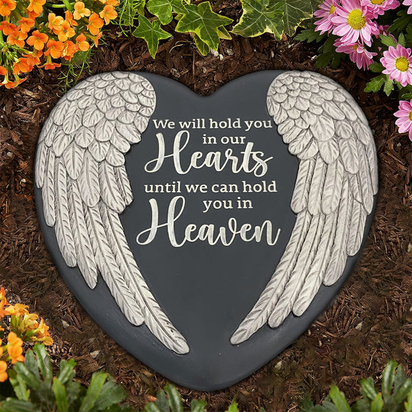 Memorial Stone Garden Angel Wings Heart Memorial Stepping Stone gifts for Loss of Loved Ones TNS6