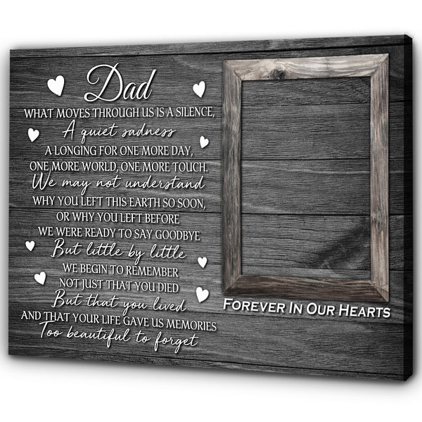 Dad Memorial Personalized Canvas - Sympathy Gift for Loss Of Father Loss Of Dad NXM274