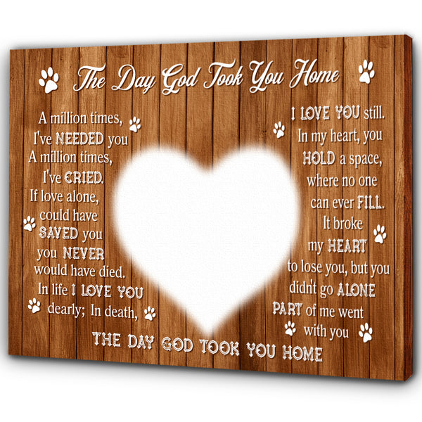 Dog Memorial Personalized Canvas Sympathy Gifts| Memorial Gifts For Loss of Dog Pet| Loss Dog Sympathy Gifts NXM381