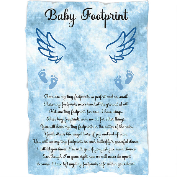 Baby Angel Memorial Blanket, Sympathy Gift For Loss of Baby, Bereavement Blanket For Loss Infant MM24