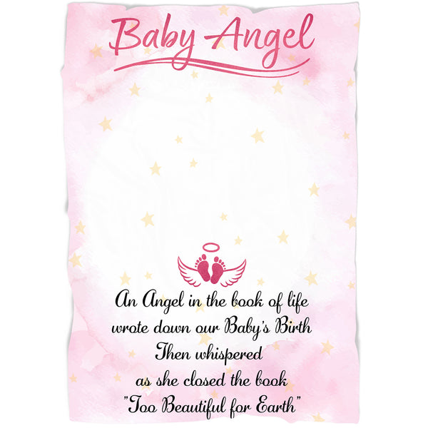 Baby Memorial Blanket, Sympathy Blanket Gift For Loss of Baby In Heaven, In Loving Memory Of Child MM27