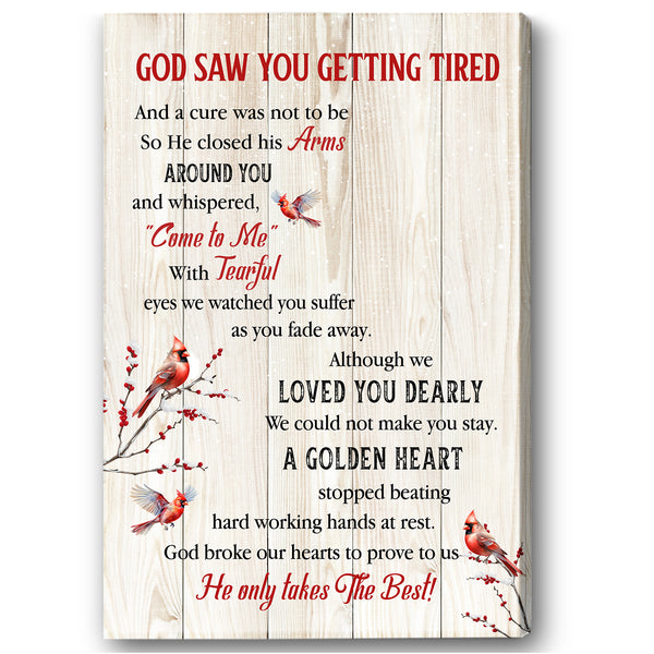 Memorial Gift For Loss Of Loved One| Sympathy Canvas For Loss Of Dad Mom In Loving Memory Gift NXM460