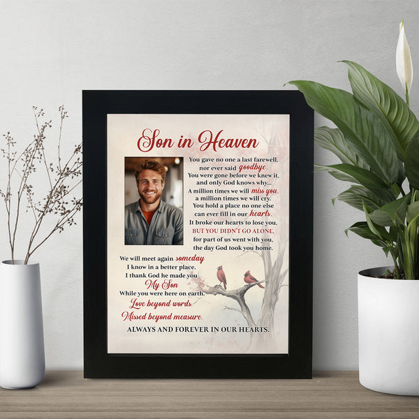 Son Memorial Shadow Box Memorial Gifts for Loss of Son Picture Frame in Memory of Son