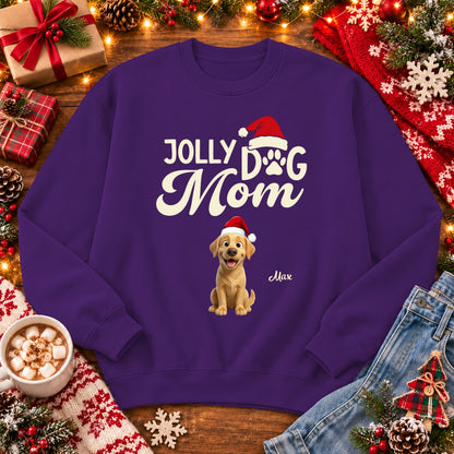 Jolly Dog Mom Funny Custom Dogs Unisex Standard Crew Neck Sweatshirt FSDM109