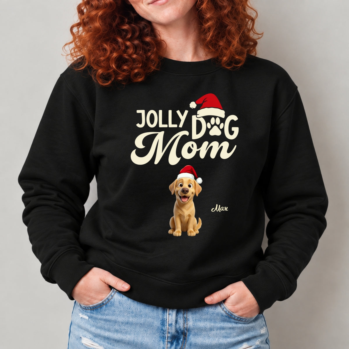 Jolly Dog Mom Funny Custom Dogs Unisex Standard Crew Neck Sweatshirt FSDM109