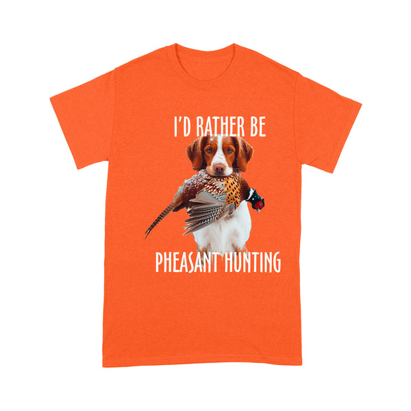 Brittany Dog Pheasant Hunting T-shirt FSD4588 D02