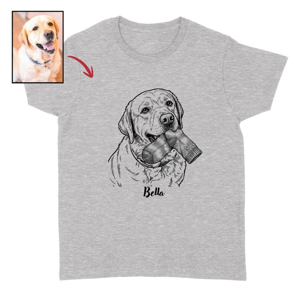 Funny Custom Dog with a Sock in Its Mouth Unisex T-shirt - Personalized Pet Gift FSD4845