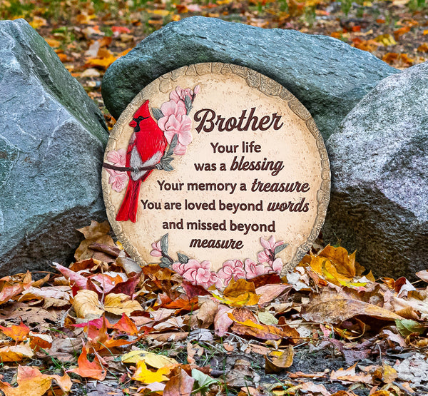 Brother Memorial Garden Stone Memorial Gift for Loss of Brother in Memory of Brother Stepping Stone TNS11