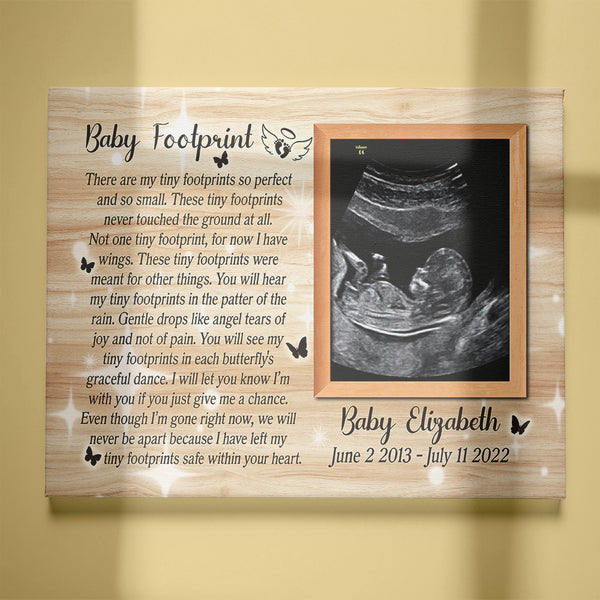 Personalized Memorial Canvas For Loss Baby| Baby Memorial Gift| Memory Gift for Baby in Heaven| NXM83