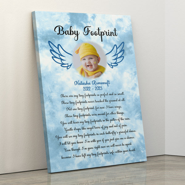 Baby In Heaven Memorial Canvas Gifts, Baby Angel Gift For Loss of Baby Infant Miscarriage Gifts NXM236