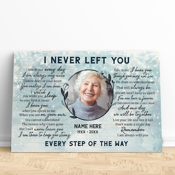 Personalized Memorial Gift Canvas| Sympathy Gift For Loss Of Loved One| In Memory Of Dad Mom NXM450