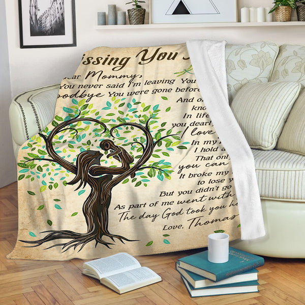 Personalized Memorial Blanket Gift, Missing You Always Remembrance Sympathy Gift For Loss of Loved One MM08
