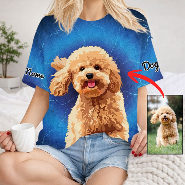 Custom Dog Portrait Shirt – Personalized Dog Photo Art FSD4790