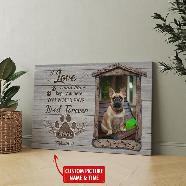 Personalized Memorial Dog Canvas Memorial Gifts For Loss of Dog Pet If Love Could Have Saved You NXM384