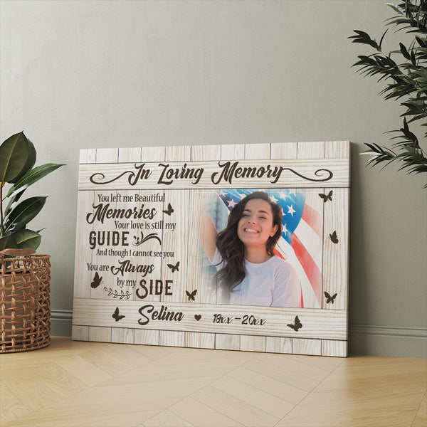Memorial Canvas Gifts For Loss Loved One, Sympathy Memorial Gift For Loss Father Mother In Heaven NXM250