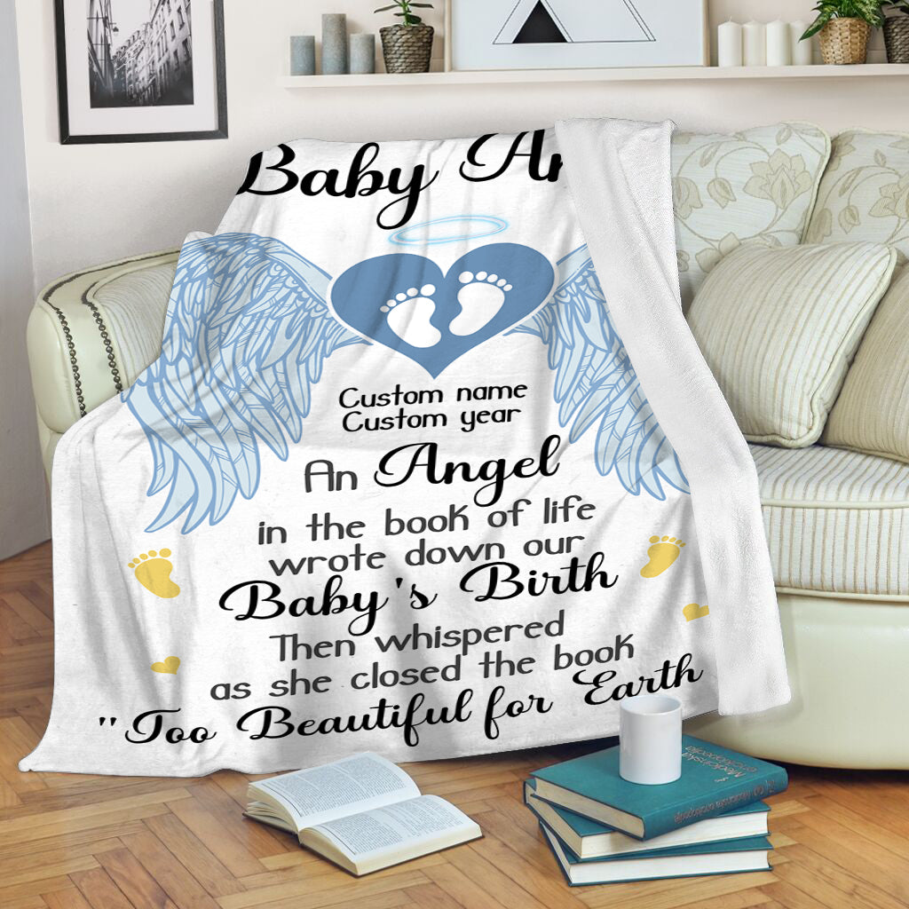 Personalized Baby Memorial/Bereavement Butterfly Sympathy Keepsake 2024 Baby Heirloom Quilt (Blanket); Personalized Baby Memorial Gift