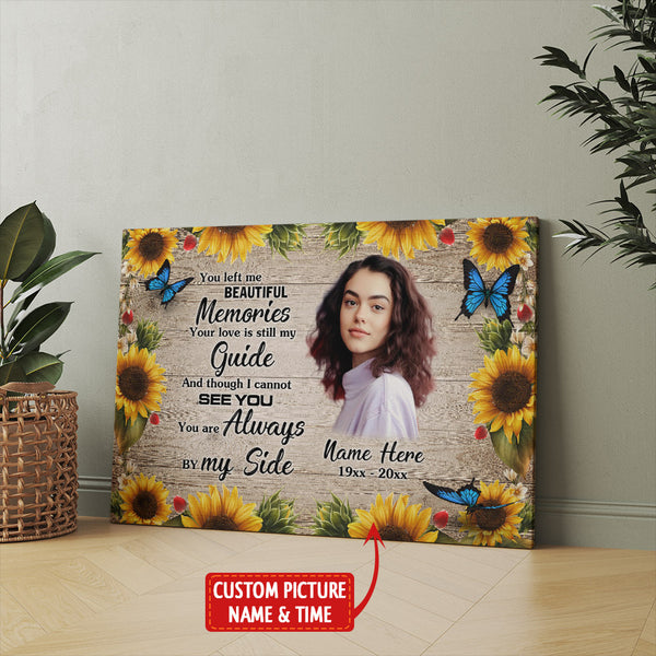 Memorial Canvas Gifts Personalized| Sympathy Gifts For Loss Loved One| Always By My Side NXM360
