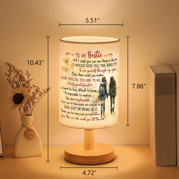 To My Bestie Table Lamp Gifts for Friends Females, Gifts for Best Friends, Friendship Gifts TNT6