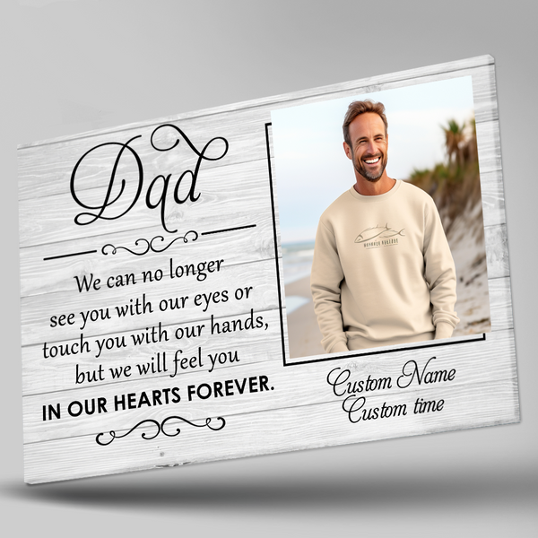 Dad Memorial Canvas Personalized| Memorial Gifts for Loss of Father Sympathy Gifts for Dad M520